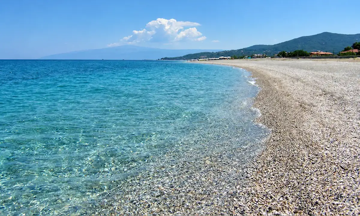 Agiokampos beach, Larissa coast · Panorama Suites & Spa